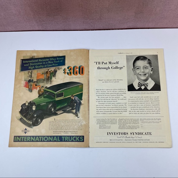 Vintage Collier's Magazine National Weekly February 18, 1933 - Picture 4 of 6